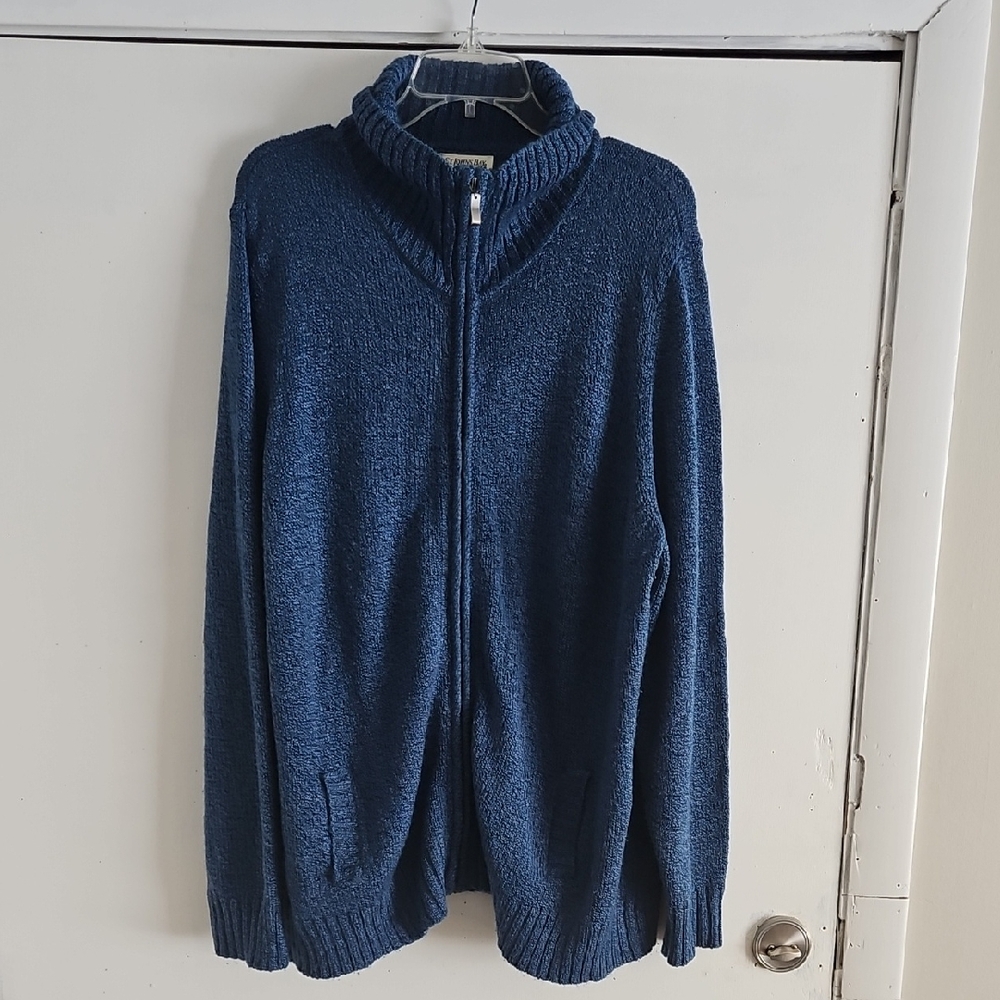 St. John's Bay Navy Full-Zip Women's Knit Sweater